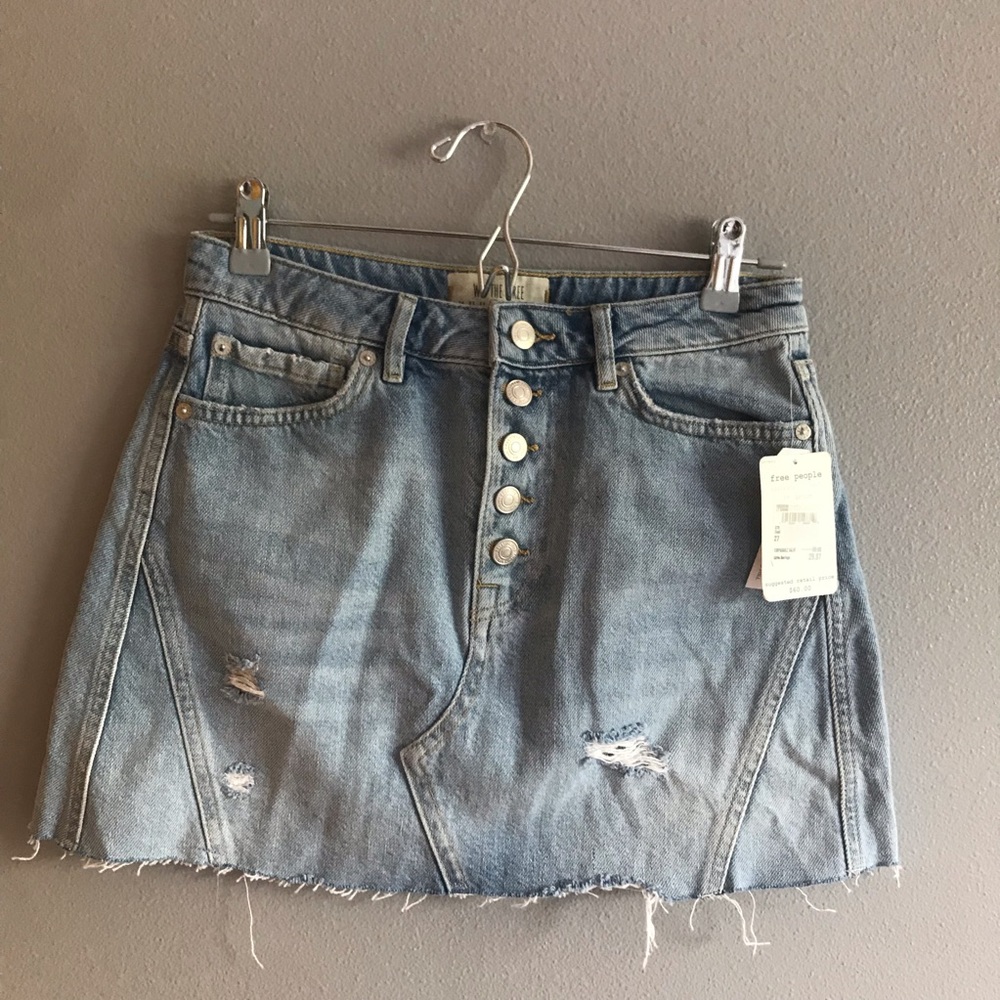 Free people denim skirt